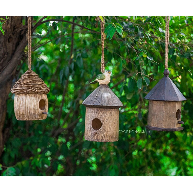Birdhouse Gardening Decor Outdoor Hanging Birds House Birds Nest for Garden Courtyard Decoration
