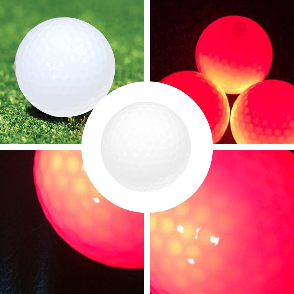 Glød i mørket nat golfbolde led lyser op golfbolde (rød)