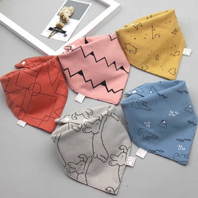 5 stk/partij Slabbers Kwijlen Katoenen Baby Sjaal Burp Doek Bandana Slabbetjes Pasgeboren Baby Jongen Baby Meisje Peuter Stuff: Green  5pc