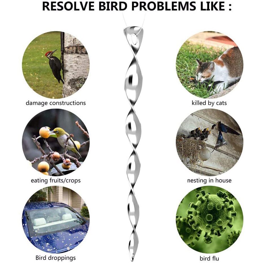6/8 Stuks Roterende Reflecterende Staaf Vogel Repeller Milieubescherming Scare Tool