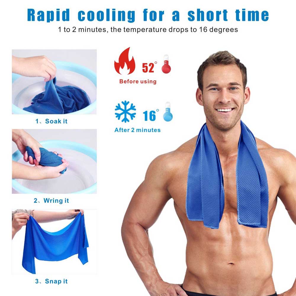 Microfiber Sport Handdoek Snelle Koeling Ice Gezicht Handdoek Sneldrogende Strand Handdoeken Zomer Blijvende Instant Chill Handdoeken Voor Fitness yoga