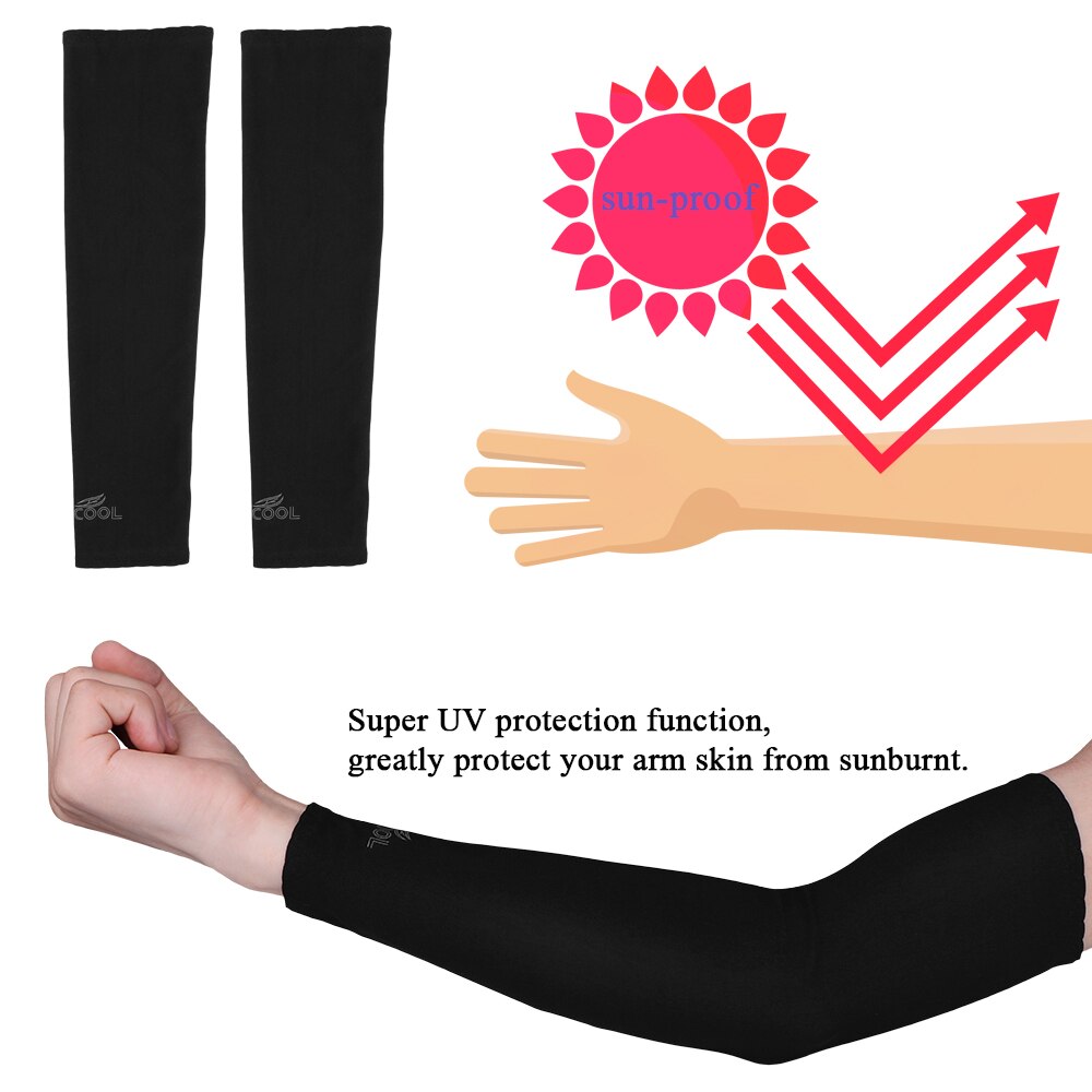 Adecuado para todas las cuatro estaciones de calentadores de brazo circulante UV Running Arm Sleeve baloncesto codo Fitness Arm Guard