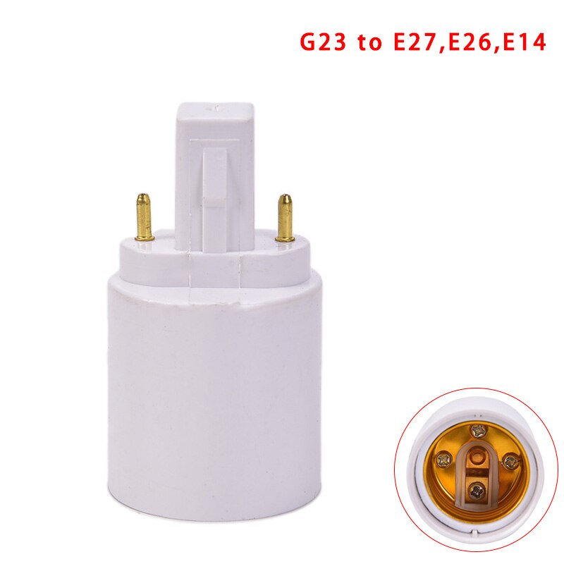 1 pc g23 to e27 e26 sokkel led halogen pære lampe adapter holder konverter  e27/e26/e14 konvertering forbrugerelektronik