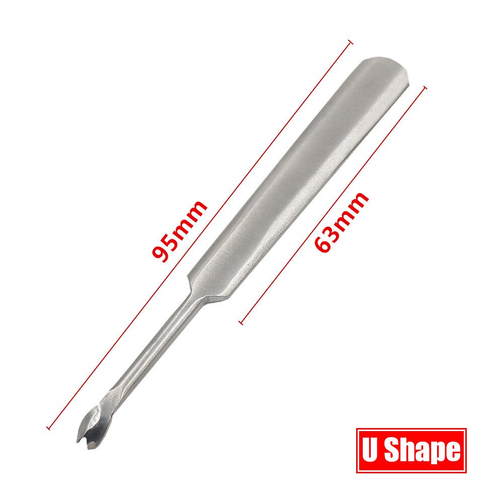 S/L Groover Punching Tool Kit U+V Shaped Leather Stitching Skiving Tool Leathercraft Hole Puncher Edge Beveler Tool Kit: Small U Shape
