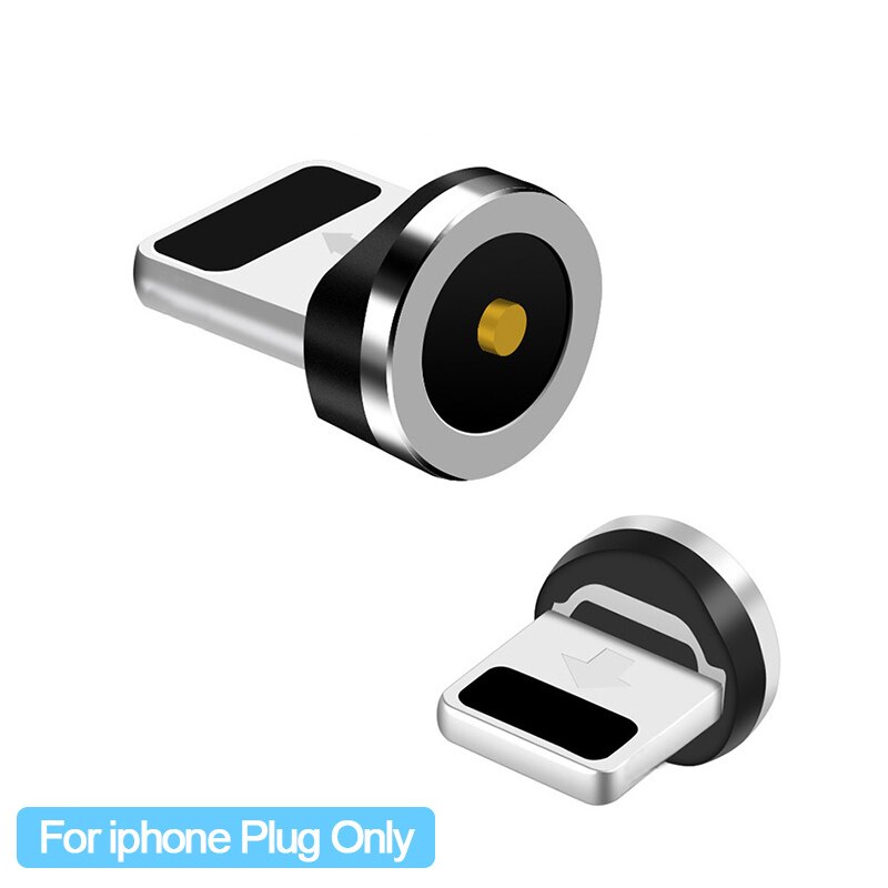 Ronde Magnetische Kabel Plug Micro Usb/Type C / 8 Pin Adapter (Alleen Magnetische Plug) magneet Cabo Connector Stof Stekkers