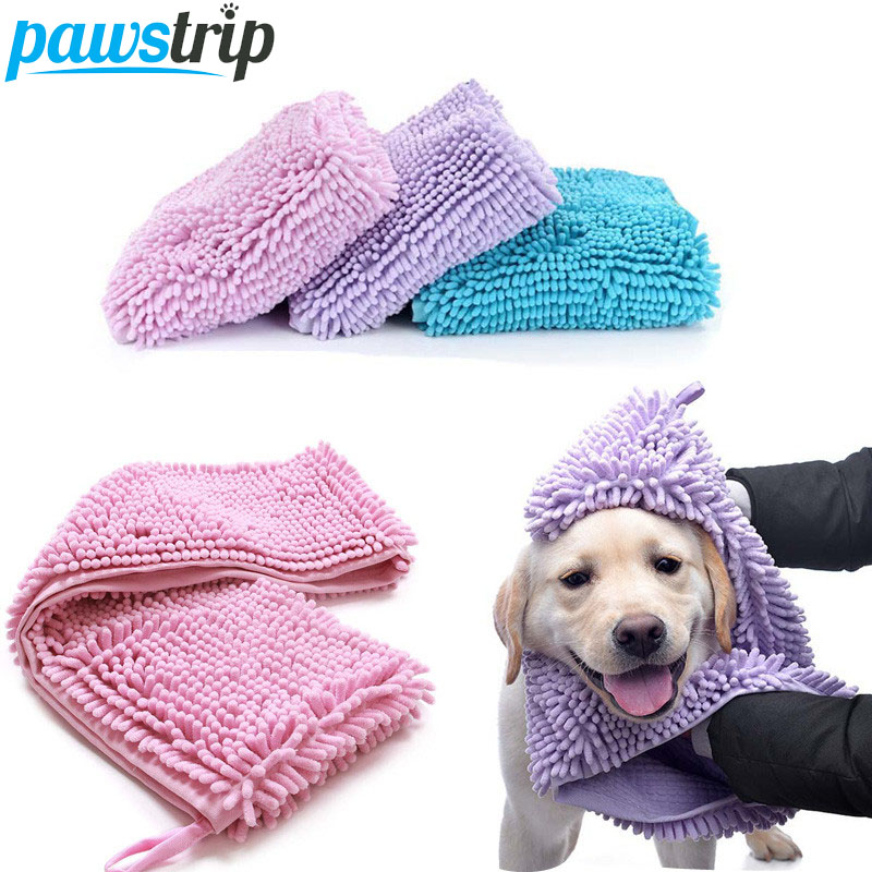 Fiber Pet Bath Towel Strong Water Absorption Bathrobe for Dog Cat Soft Grooming Quick-drying Multipurpose Cleaning Dog Bathrobe