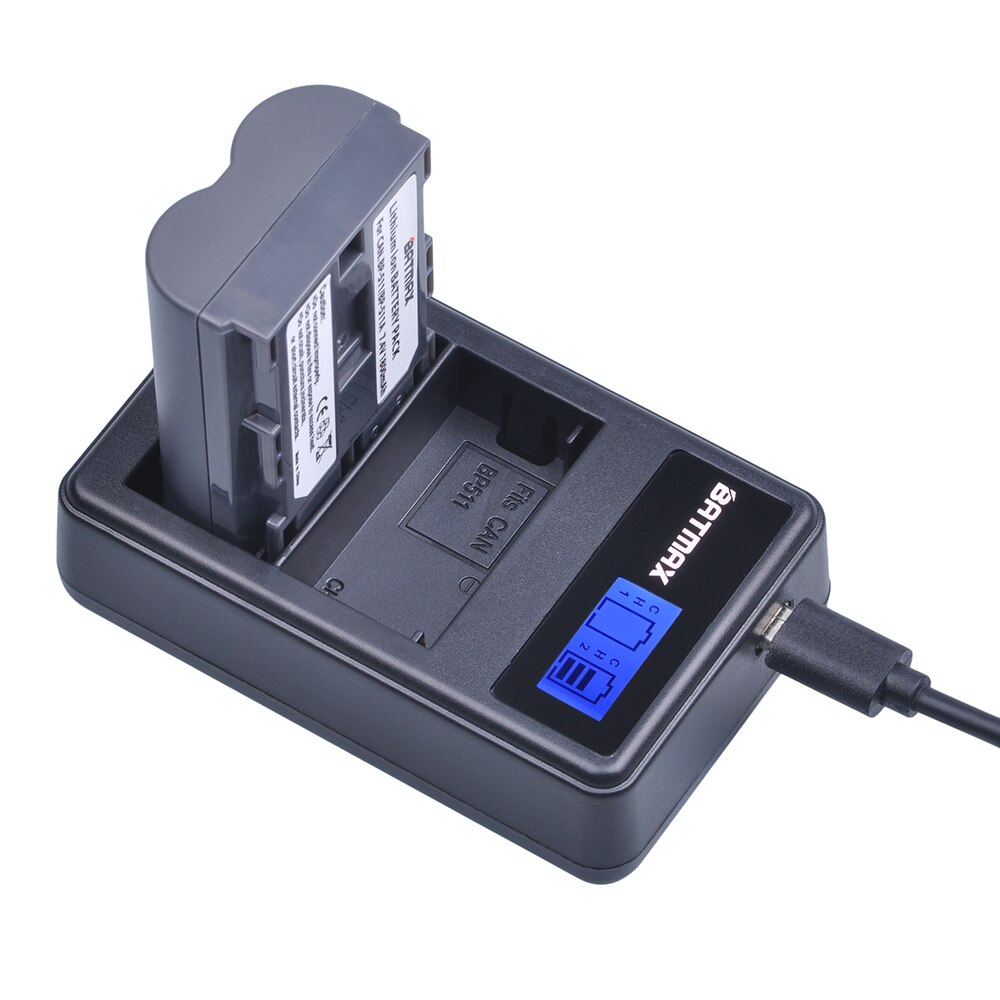 Batmax-Batería de repuesto para cámara de BP-511, cargador Dual LCD USB para Canon G6 G5 G3 G2 G1 EOS 300D 50D 40D 30D 20D 5D