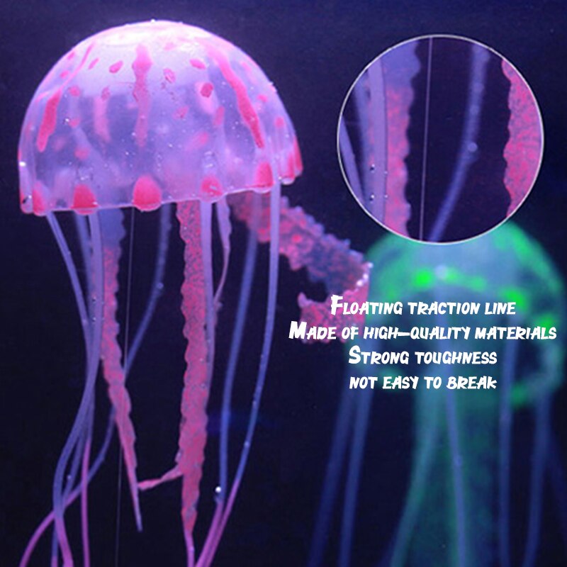 Fisch tank simulation jellyfish aquarium landschaftsbau dekoration schwimm fluorescent bunte quallen zu begleiten kinder spielzeug