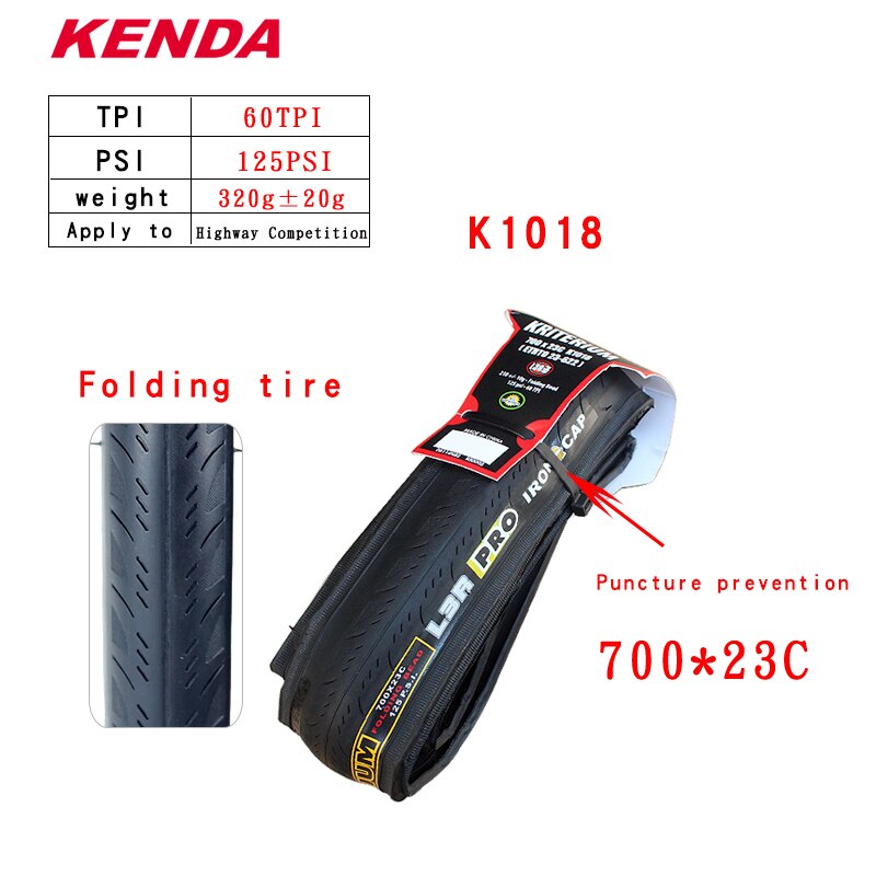 KENDA Bicycle Tire K1018 451 20*1 1/8 Puncture Prevention 700C 700*23C 25C 60TPI dead flying road vehicle Bicycle folding t