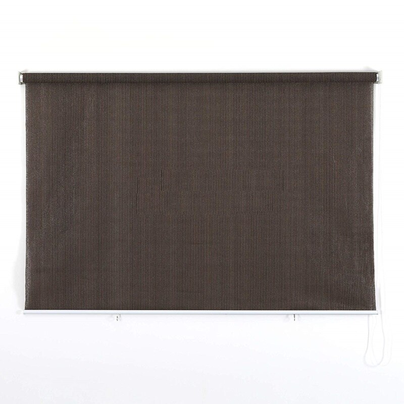 Balcony Window Sunscreen Net Windproof Rainproof Roller Blinds Privacy Shade Curtain Anti-UV Sun Shade Net Mulity Colour: Coffee 1X1.8M