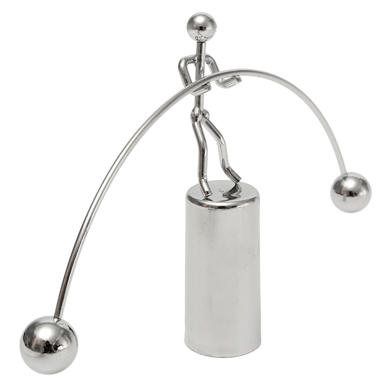Bewegingsspeelgoed gewichtheffer mal kinetisch roestvrij staal gewichtheffen eeuwigdurend evenwicht kunst onderwijs gadget kantoor bureau decoratie