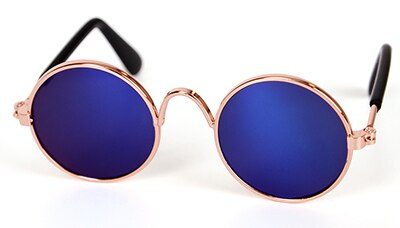 Słodkie zwierzątko kot okulary dla psów okulary przeciwsłoneczne dla mały placki kocie oko-nosić zdjęcia akcesoria dla zwierząt 1PC: Niebieski