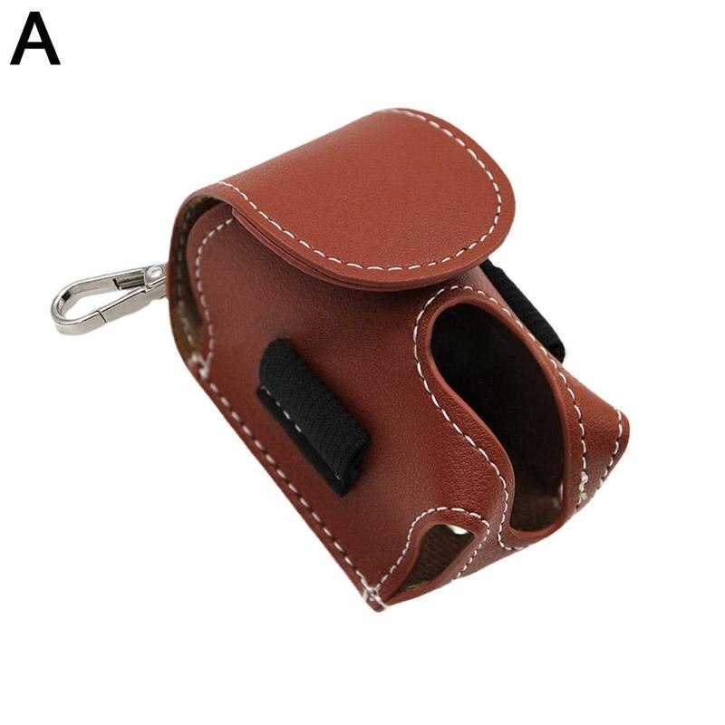 Mini Pocket Leather Golf Ball Storage Pouch Portable Bag Container Holder Waist Waist Golf Mini Storage Golf Bag Ball E3G3: A