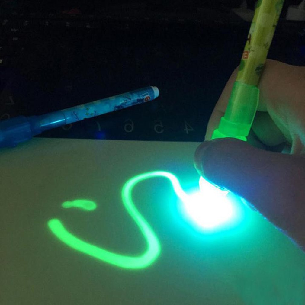 A4 LED Light Fluorescent Writing Board Kids Electronic Luminescent Wordpad Message Board Handwriting Pad