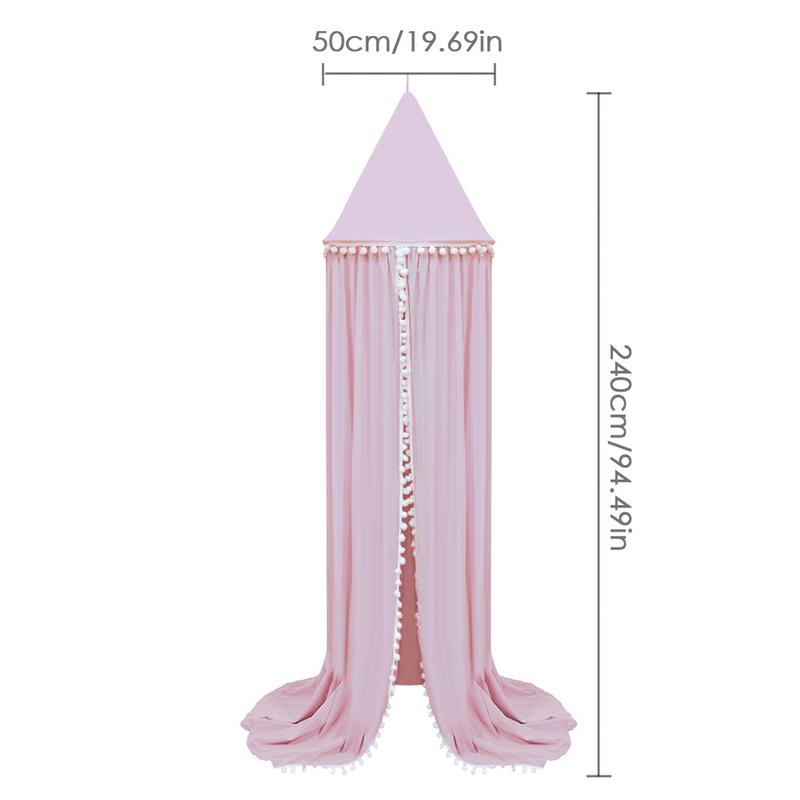 Red de algodón para cuna de bebé, mosquitero para cama de princesa, decoración para habitación de niñas, dosel para cama, mosquiteras para habitaciones de niños, 3 colores