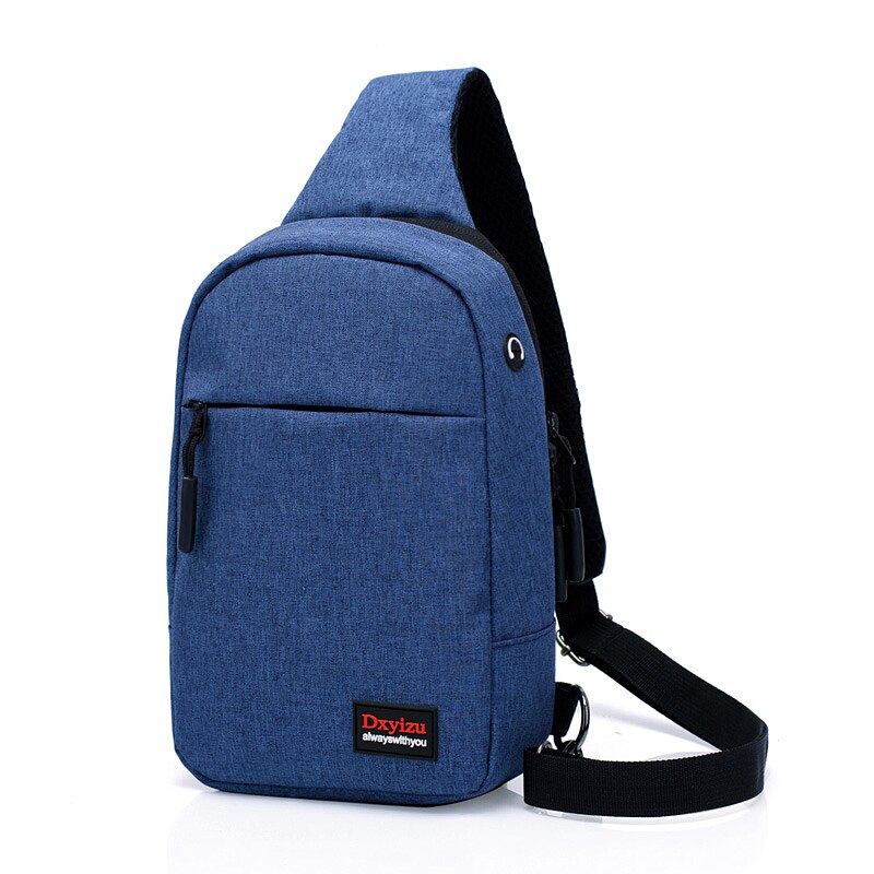 DINGXINYIZU Moda Homens Lona Pacote Peito Pequeno Alça de Ombro Único Sacos de Embalagem Para As Mulheres Ocasional Pacote de Viagem De Volta saco Do Feriado: Blue