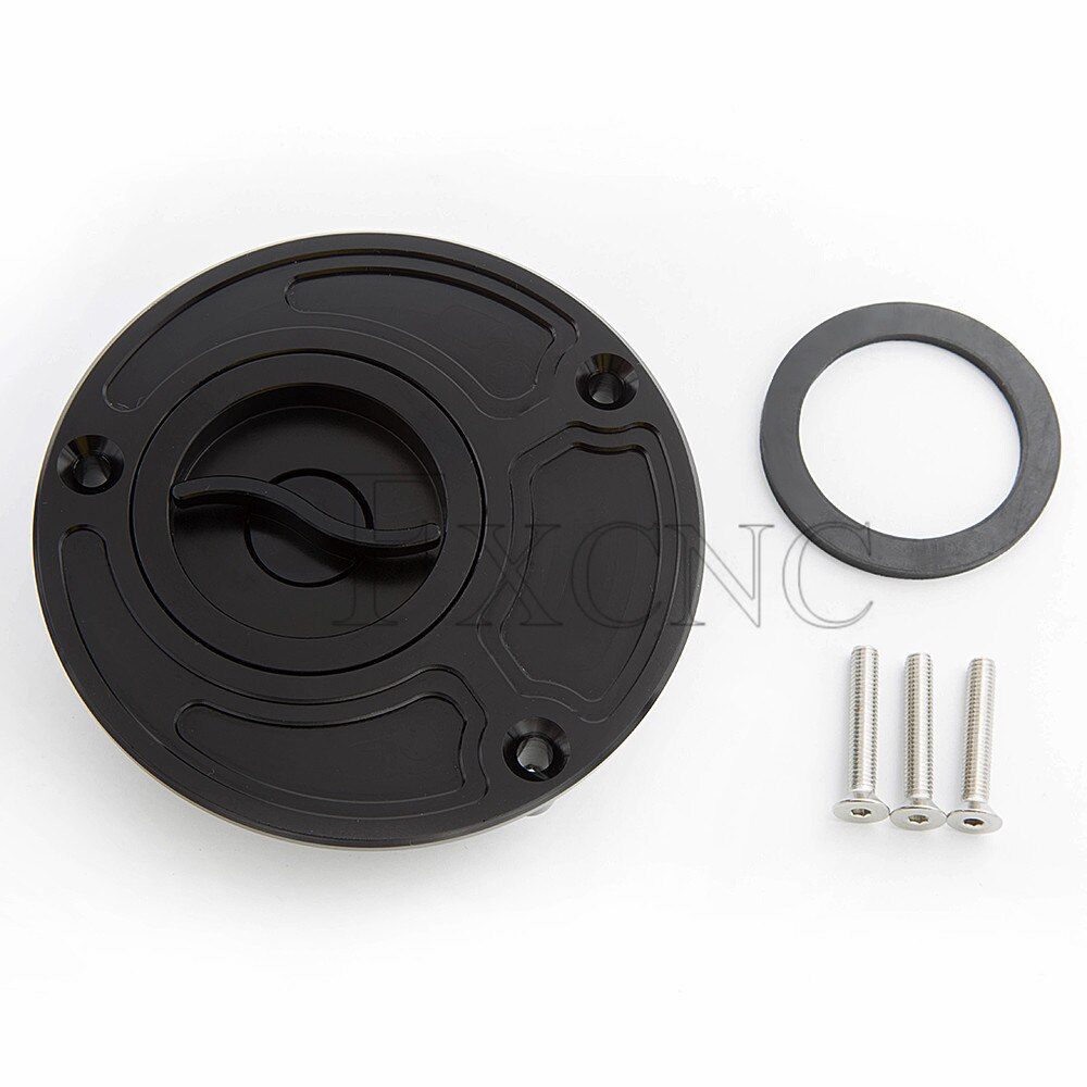 FXCNC 112mm Aluminum Motorcycle Fuel Tank Gas Cap Cover Keyless For Kawasaki ZRX 1200 Z750 Z1000 ZX 9R 9RF 6R 10R ZX10R ZX9R