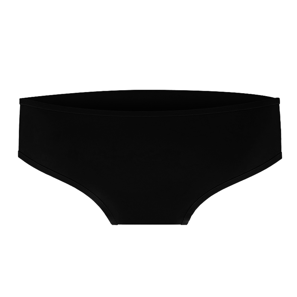 Silicone Middle Waist Women Panties Practical Soft Beach Solid Menstrual Period Waterproof Elastic Non Toxic Swimming Leakproof: black