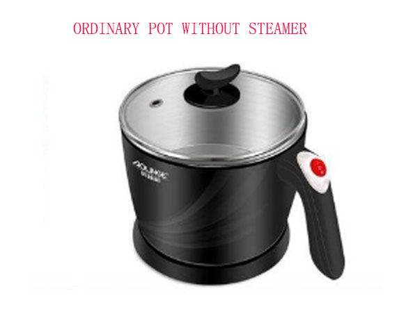 Electric Cooker Boiling Pot Noodle Maker Mini Hotpot Porridge Soup Cooking Machine Stainless Steel Non-Stick Pan 1.2L