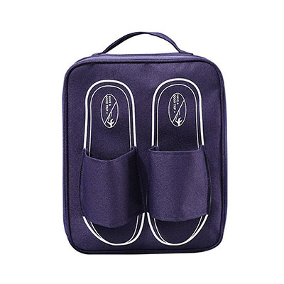 Portable Travel Shoe Bag Slippers Sorting Bag Wardrobe Organizers Multifunction Travel Accessories Shoe Organizer Storage Bag: Pink