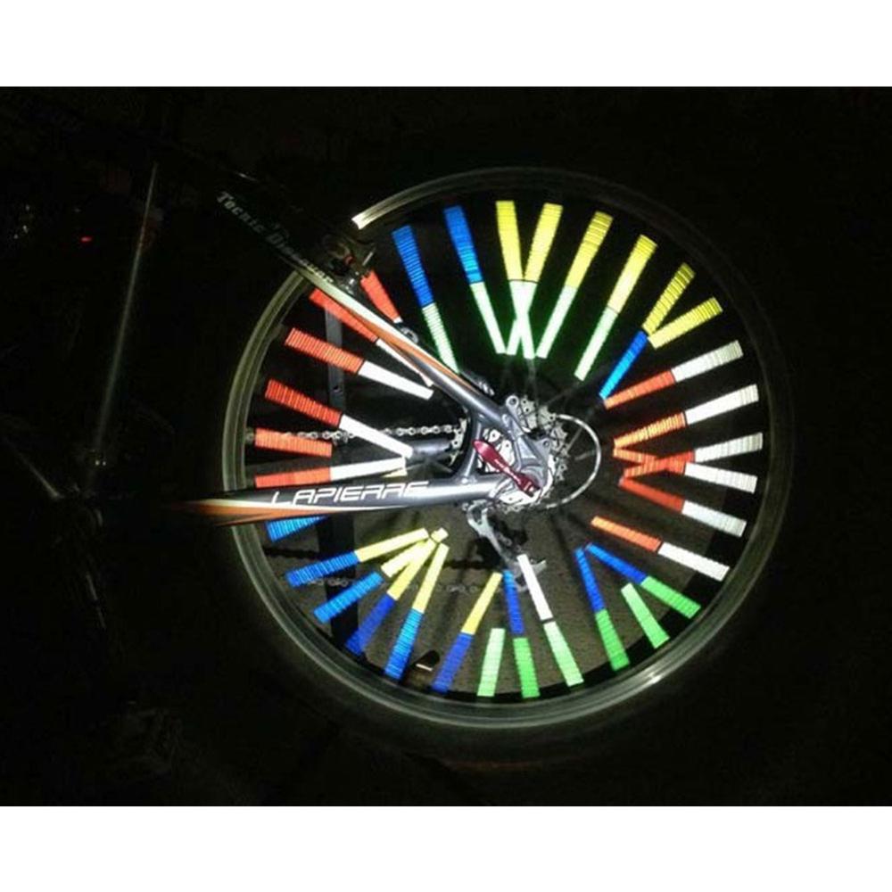 12 stk cykel reflekterende rem mountainbike ridehjul fælg eger mount clip tube sikkerheds advarselslys strip reflektor