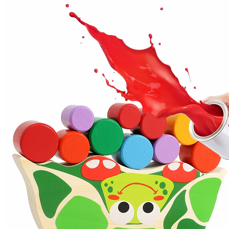 Creativo Del bambino Carino Giocattoli Tartaruga di Legno Bilanciamento del Gioco per Bambini Giocattoli Educativi per Bambini Giocattoli Di Legno Blocchi di Bilanciamento per I Bambini