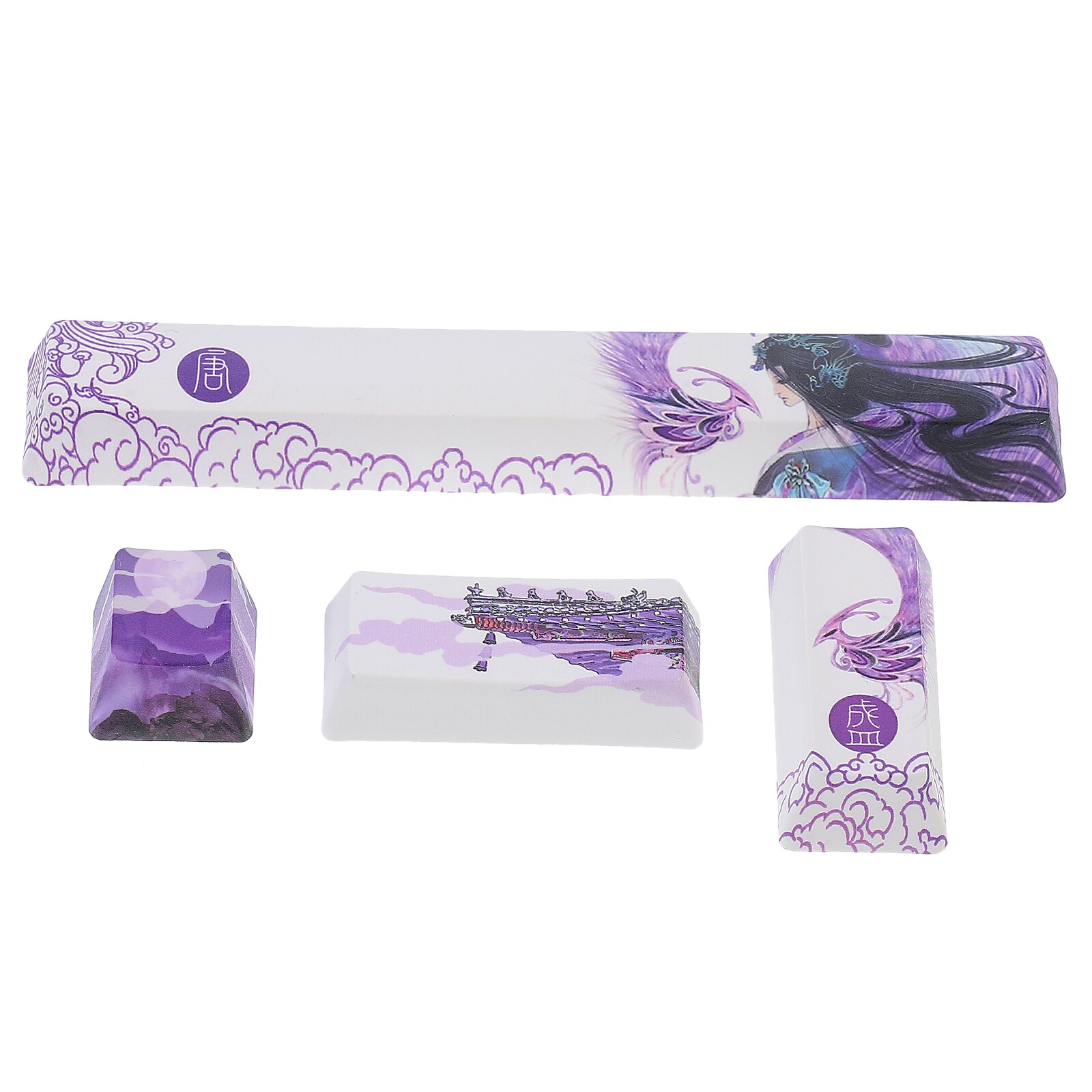 4pcs Lovely Keyboard Key Caps Home Computer DIY Keycaps Kit Keyboard Supply