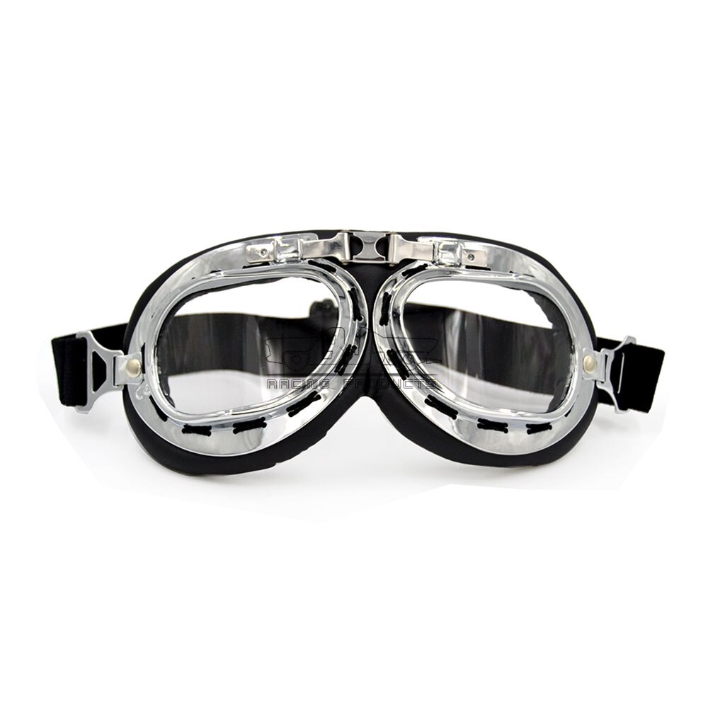 Retro Motorcycle Helmet Adjustable MX Ski Goggles Riding glasses Adjustable helmet Goggle Sunglasses for Cruiser Cafe Racer: model 4