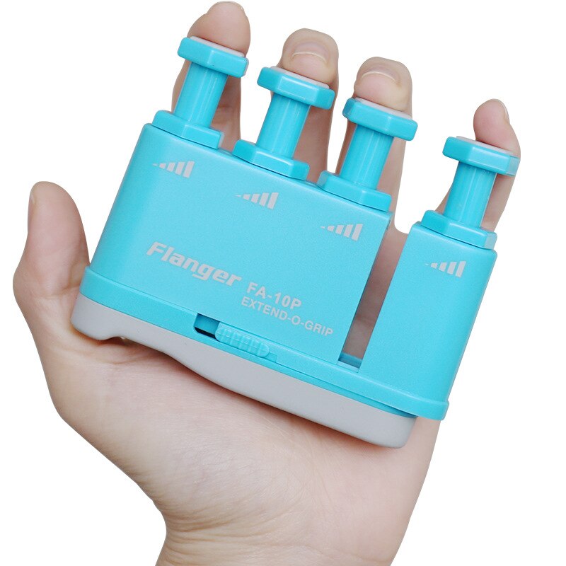 Finger Trainer Exerciser Hand Grip Finger Piano Guitar Finger Sensitivity Strength Practice Trainer finger strengthener gripper: Blue