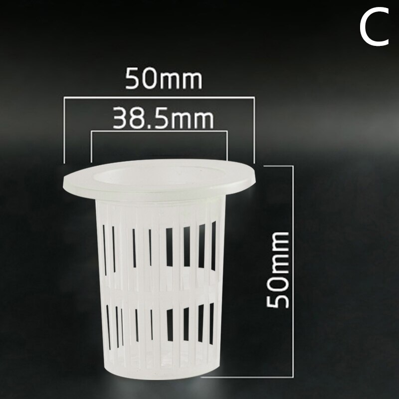 10 st hydroponic mesh kruka grönsaksplantering korg jordfri odling plast växt rooter kopp akvarium växt odla kruka: C