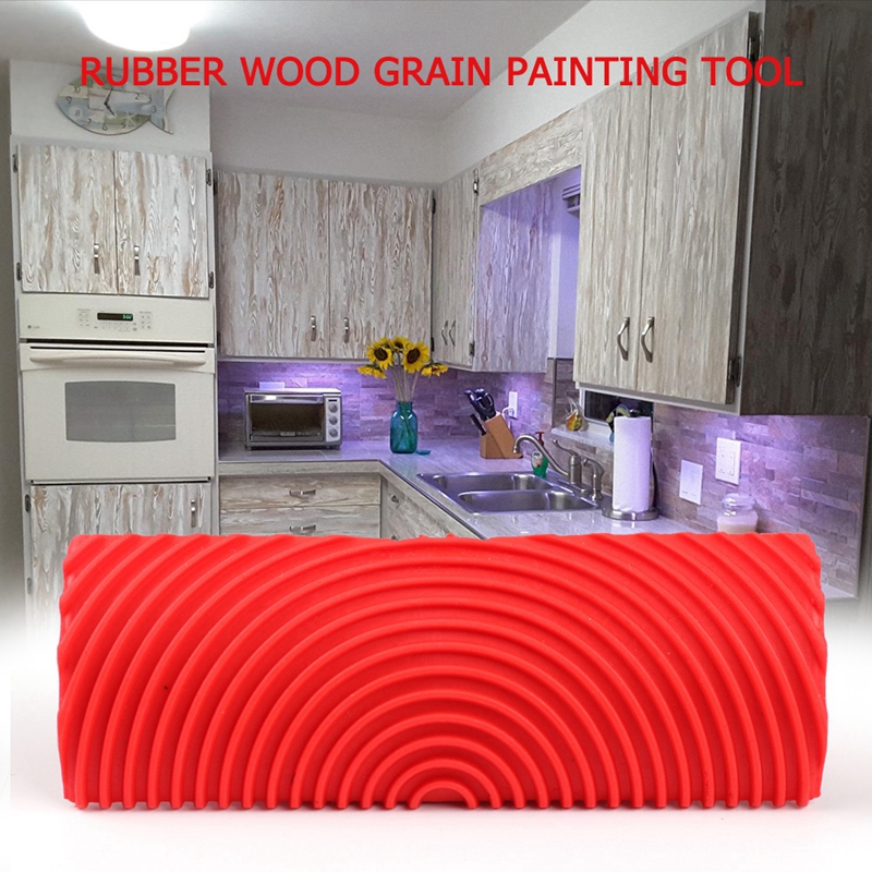 Rubber Imitation Wood Graining Pattern Wall Texture Art DIY Brush Painting Tool Rubber Wood Grain Painting Tool Home Decor