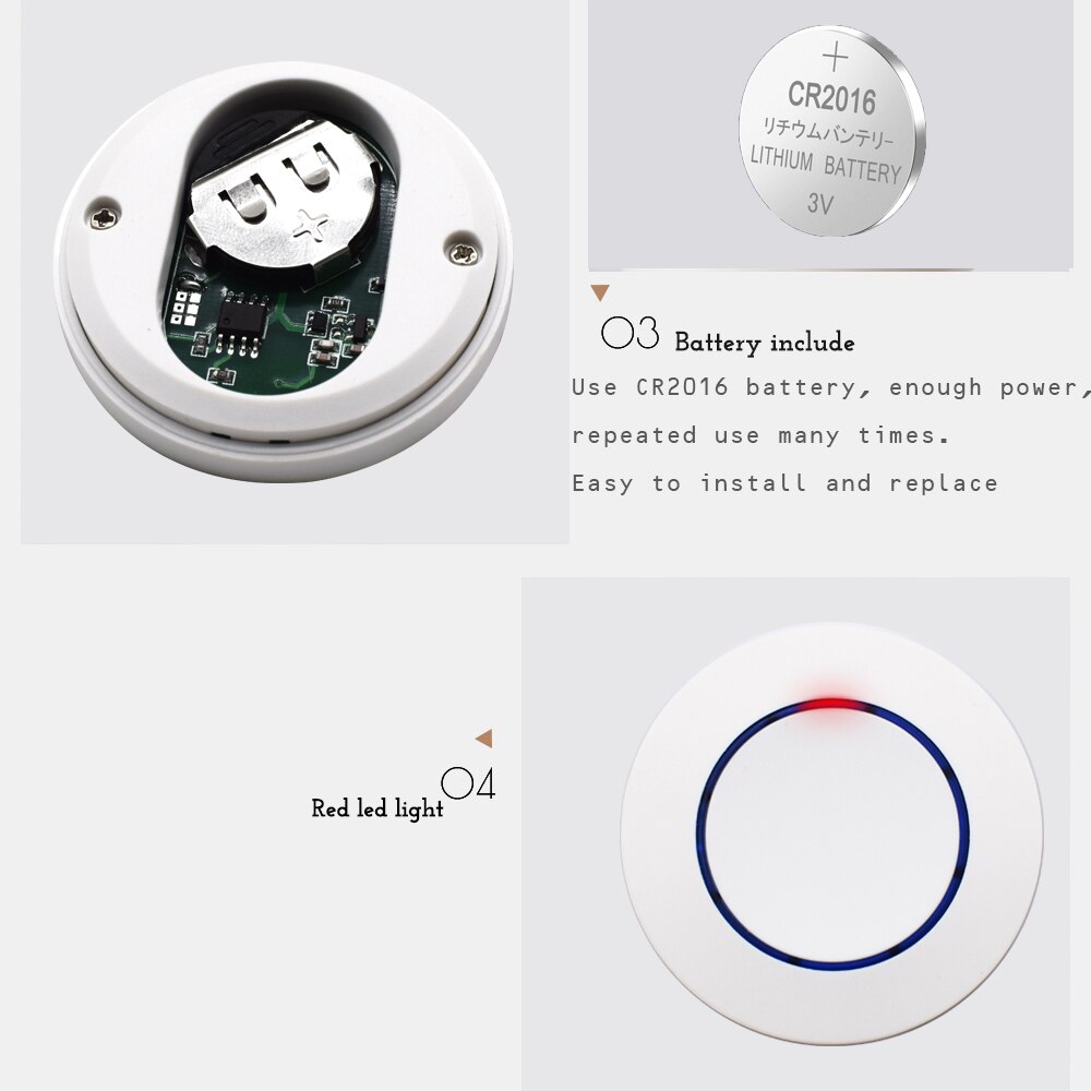 Round Shape 1 CH Button RF Transmitter Wireless Remote Control 433 MHz EV1527 Roundness Remote Key Sticky Wall Panel