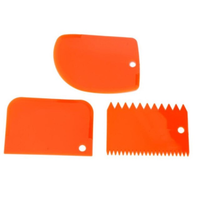 3Pcs/1Pc Deeg Cake Cutter Slicer Spatel Voor Cake Schraper Pasteuze Cutters Schraper Onregelmatige Tanden Rand diy Soepeler Tool: violet