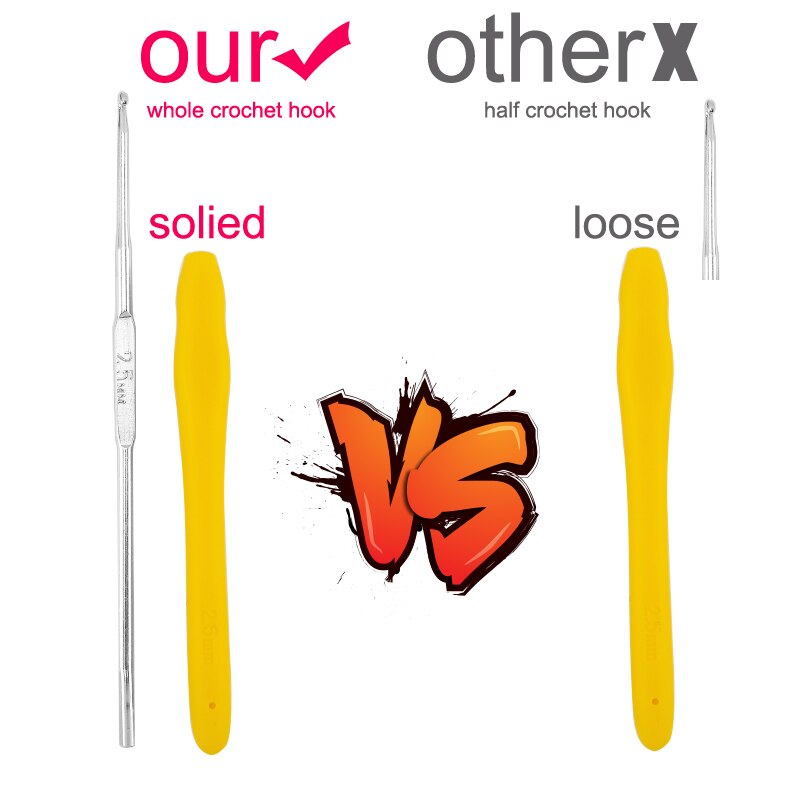 QIAO Crochet Hook Knitting Needle Sewing Accessories For Knitting Yarn Needlework Knitting Crochet Hook Needle Sewing Tools