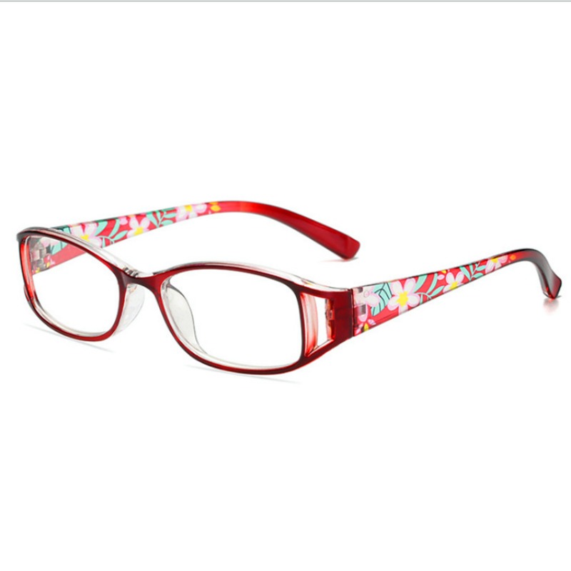 Leesbril Dames Gedrukte Leesbril Anti Blauw Licht Brillen Unisex Zwarte Bril Heren: Rood / +200