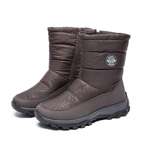 Yween dameslaarzen, waterdicht, dames winterschoenen, warme, zachte, antislip, gratis verzending, outdoorlaarzen voor dames: Bruin / 6.5