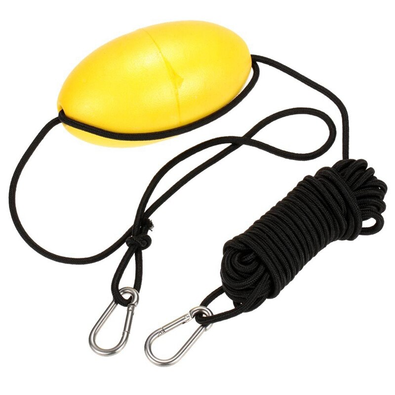 29.5 Ft. Marine Rope Tow Line Buoy Ball Float Leash Stainless Steel Hook for Fishing Drift Anchors System