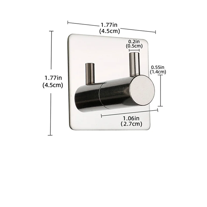 Self Adhesive Wall Hook Stainless Steel Towel Rack Bathroom Hardware Shelf Robe Hooks Hanger Shower Shelf Hanging Accessories: DEEP BLUE