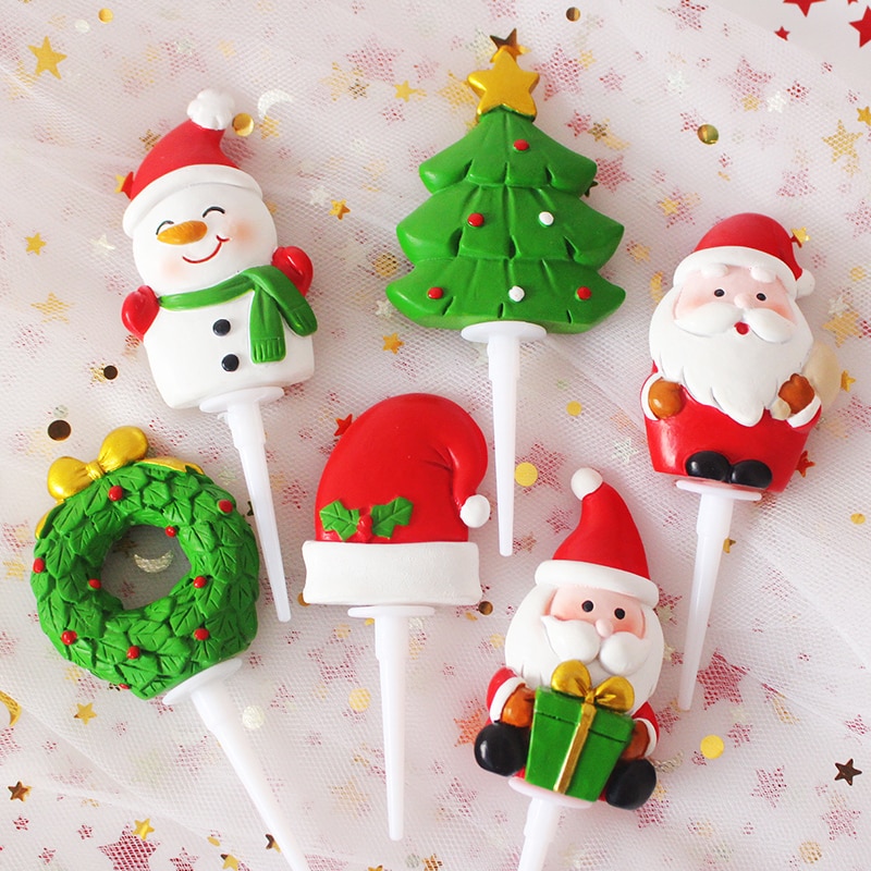 Festas de família, festas de aniversário, decorações de natal, suprimentos de cozimento papai noel, boneco de neve, elk, árvore de natal bolo decora