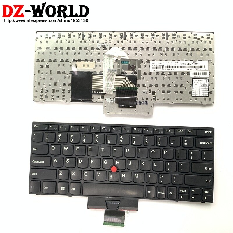 Original US English Keyboard For Lenovo Thinkpad X121e X130e X131e X140e Teclado 04Y0342 0C01737 04Y0379