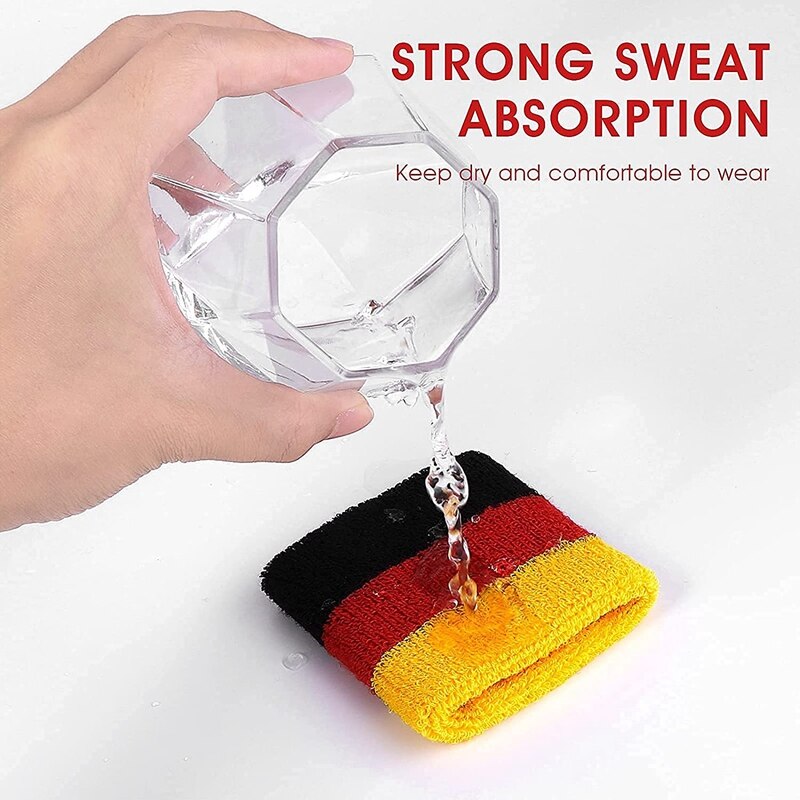 Headband and armband set, sports headband and armband, colorful striped sweatband for men and women