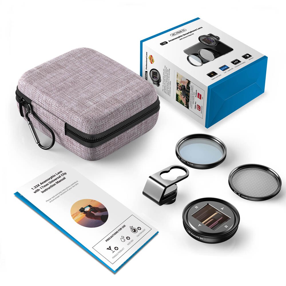 APEXEL professionale 1.33x anamorfico lente HD widescreen moive video Lente Vlog fotocamera cpl lente per Samsung Huawei smartphone