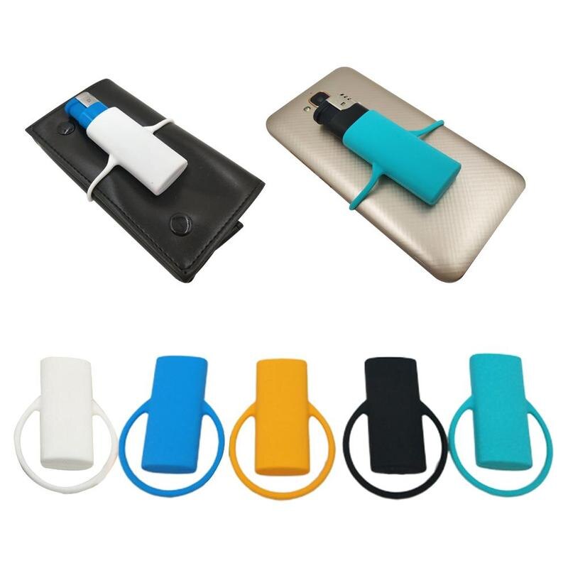 10 Stuks Verschillende Kleuren Siliconen Lichtere Dekking Veilig Stash Clip Sleutelhanger Lichter Holder Secure Houder