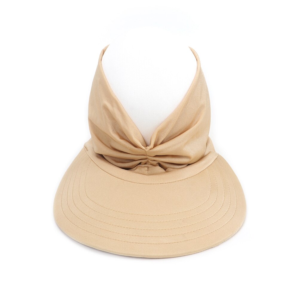 Oversized Rand Zonnehoed Hollow Cap Verstelbare Anti-Ultraviolet Vrouwen Zomer Mode Sport Cap Enkele Kleur: 2