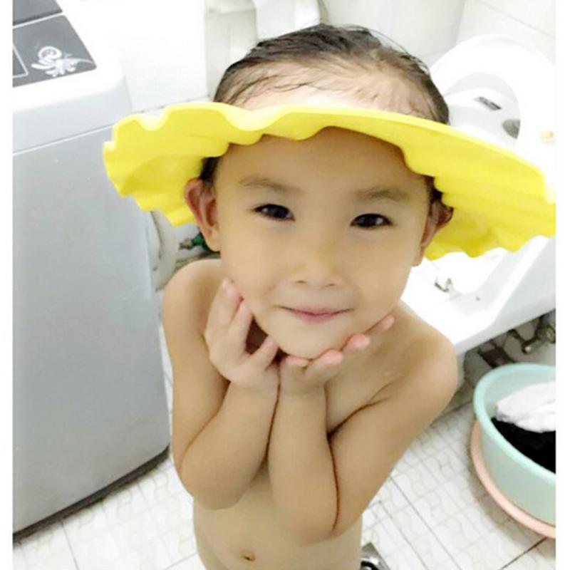 Baby Shower Cap Cartoon Waterdichte Shampoo Cap Verstelbare Veilig Wash Hair Shield Kids Peuter Bad Hoed Bescherm Ogen oren