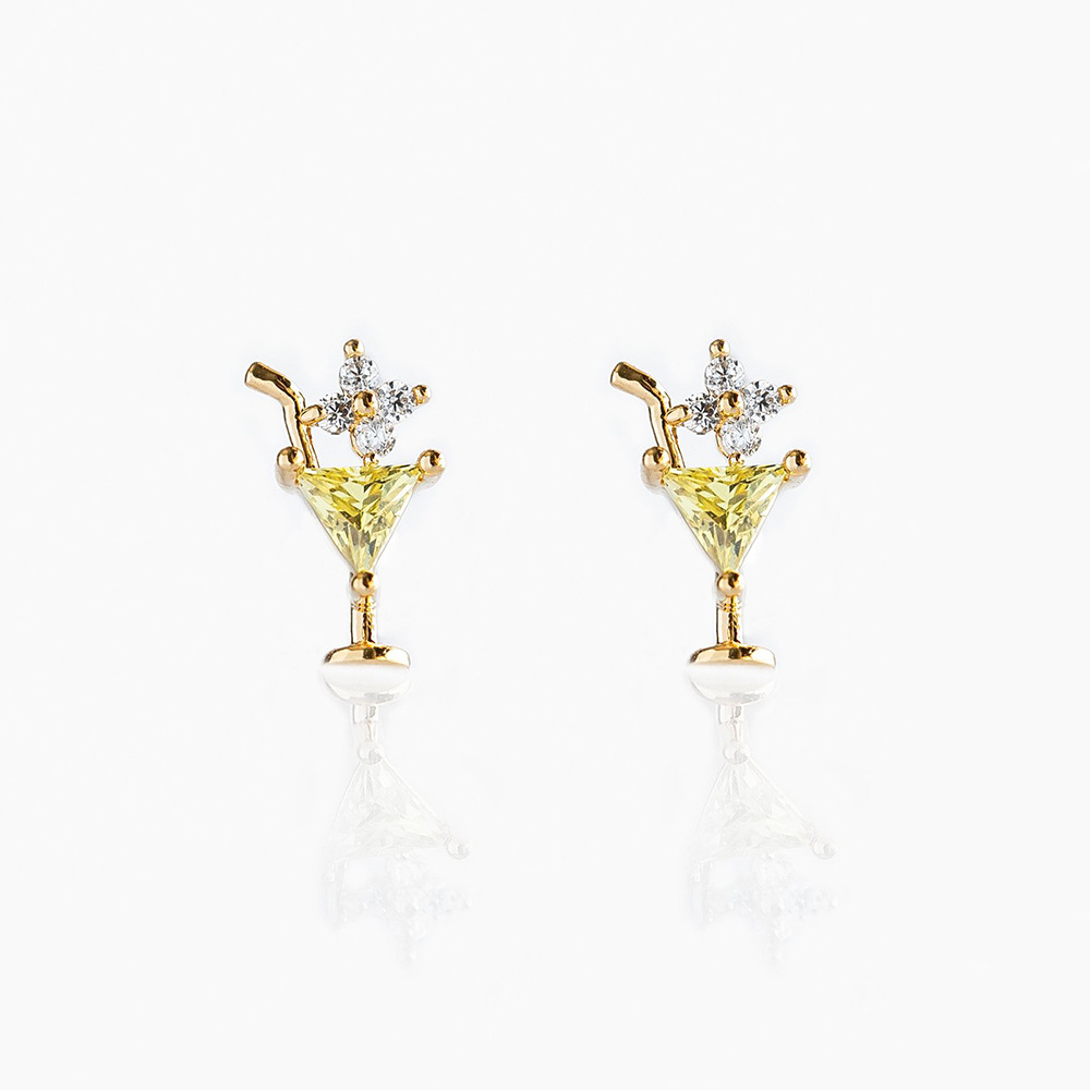 Boucles d'oreilles en plaqué or 18K, 1 paire, , doux, sucette, crème glacée, Helix, Cartilage, Piercing, bijoux, , été: 8