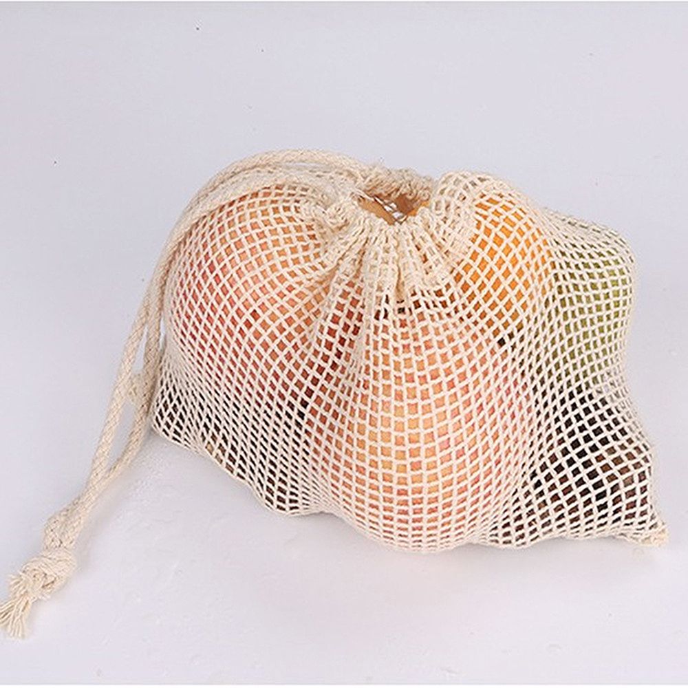 Mesh Boodschappentas Herbruikbare String Fruit Opslag Handtas Bakken Vrouwen Winkelen Mesh Netto Geweven Zak Winkel Kruidenier Draagtas: SMALL