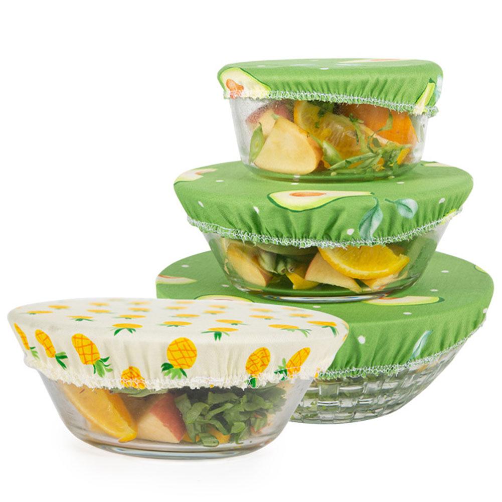 3 unids/set tela cubre Stretch tapas Universal de envolver alimentos tazón olla tapa de la cubierta de tela Pan cocina Adaptable de tapas