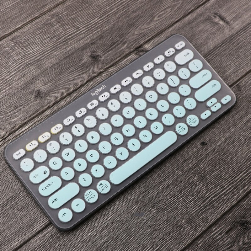 Protective Cover for Logitech K380 Wireless Keyboard Case Slim Thin in Korean / English US Soft Silicone Film Keyboard Cover: I-in English