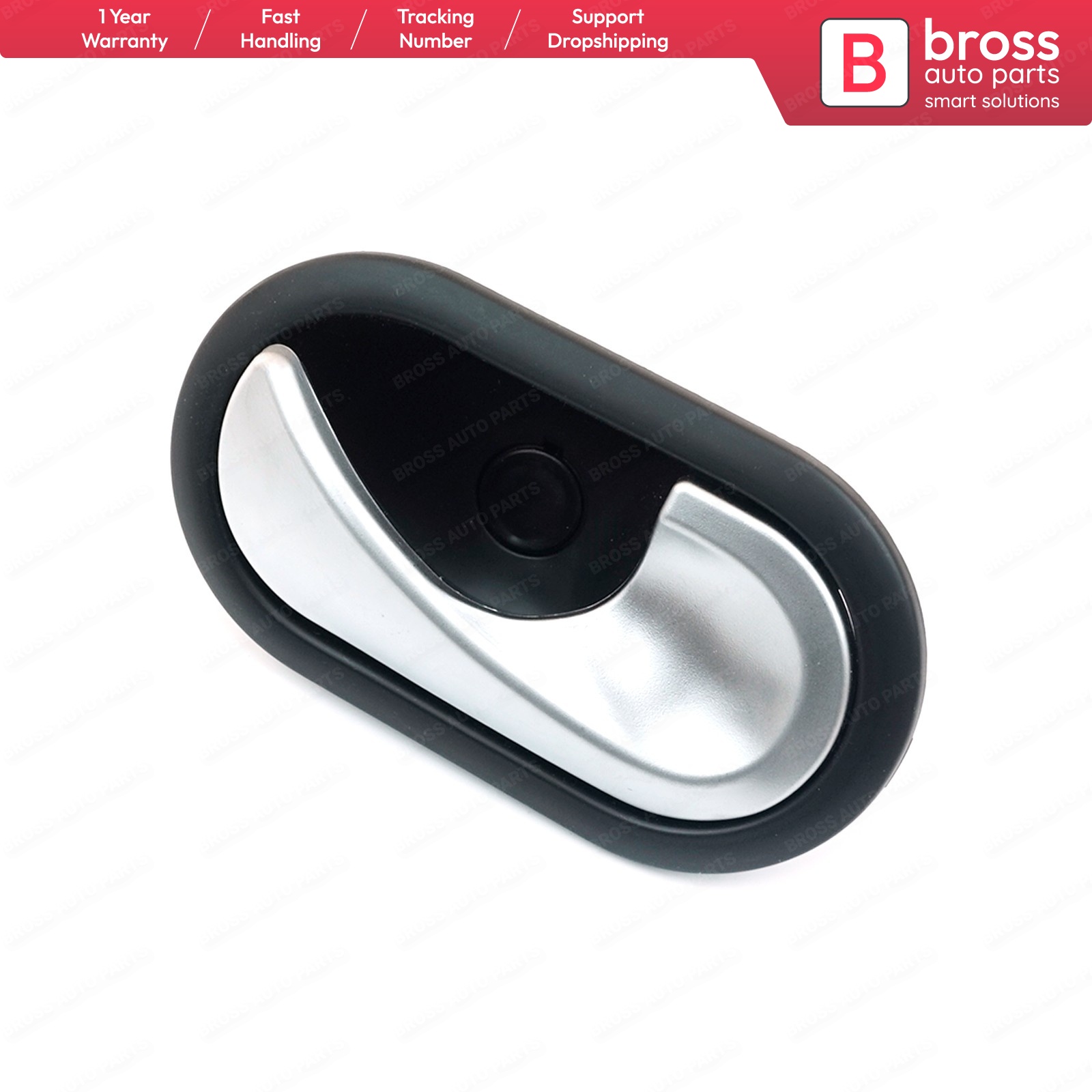 Bross – poignée de porte intérieure chromée, pour Renault megane 2 2002 – , Dacia Sandero, BDP106